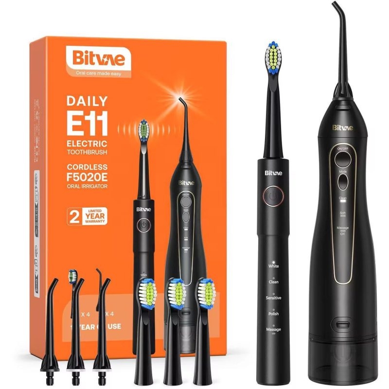 مسواک برقی همراه با واترجت مدل E11 bitvae