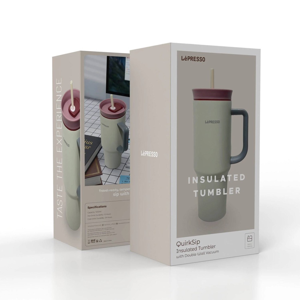 ماگ مسافرتی و عایقدار برند LePRESSO مدل QuirkSip Insulated Tumbler (با کد محصول LPCFFQS0061)